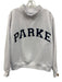 Parke Size S/M White & Navy Blue Cotton Sweatshirt Logo Sweater White & Navy Blue / S/M