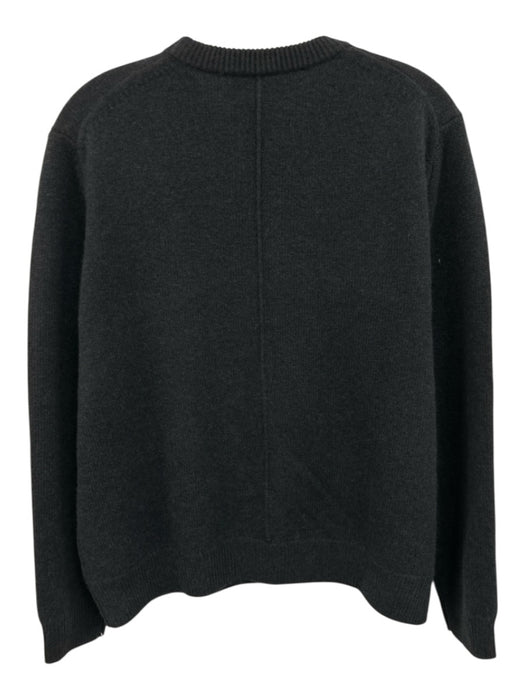Tuckernuck Size M Navy Blue Cashmere Ribbed Detail Long Sleeve Crew Neck Sweater Navy Blue / M