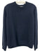 Tuckernuck Size M Navy Blue Cashmere Ribbed Detail Long Sleeve Crew Neck Sweater Navy Blue / M