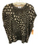LNA Clothing Size M Brown & Tan Acrylic Blend Dots batwing Short Sleeve Sweater Brown & Tan / M