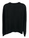 Tuckernuck Size M Black Cashmere Ribbed Detail Long Sleeve Crew Neck Sweater Black / M
