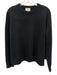 Tuckernuck Size M Black Cashmere Ribbed Detail Long Sleeve Crew Neck Sweater Black / M