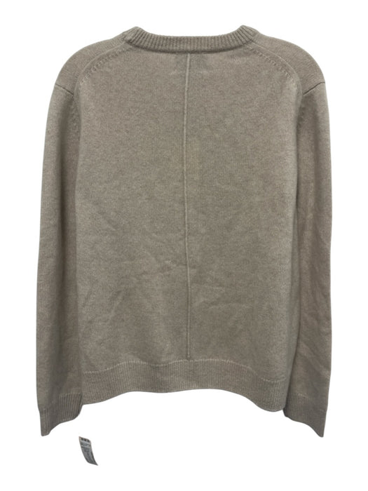 Tuckernuck Size M Taupe Beige Cashmere Ribbed Detail Long Sleeve Sweater Taupe Beige / M