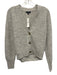 J Crew Size M Light Gray Alpaca Blend Ribbed Knit Button V Neck Cardigan Light Gray / M