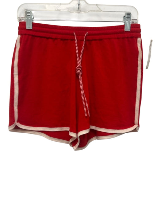 J Crew Size S Red & White Cashmere Elastic Waist Stripe Detail Collar Short Set Red & White / S