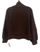 Varley Size M Chocolate Brown Cotton Ribbed Half Zip Long Sleeve Pullover Jacket Chocolate Brown / M