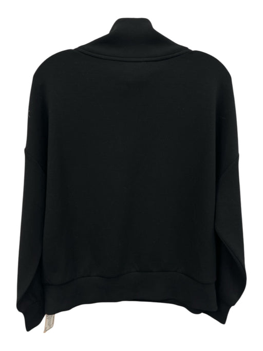 Varley Size S Black Viscose Blend Quarter Zip Long Sleeve Pullover Jacket Black / S