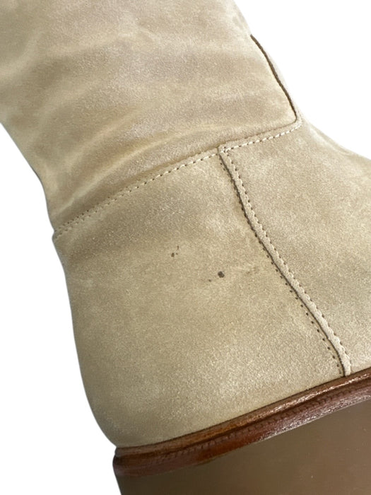 Vince Shoe Size 8 Light Beige Suede Flat Knee High Rubber Sole Boots Light Beige / 8