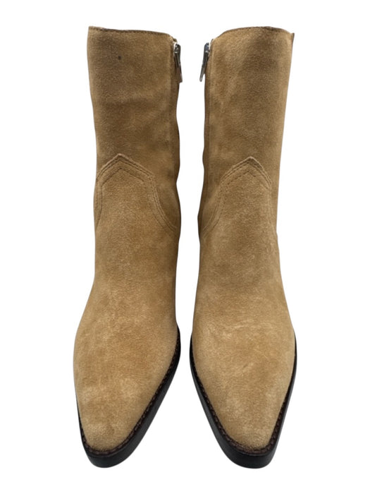 Dolce Vita Shoe Size 8 Light Beige Suede Chelsea Ankle High Pointed Toe Boots Light Beige / 8
