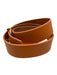 Tory Burch Gold, Brown, Orange Metal & Leather Gold hardware Logo Belts Gold, Brown, Orange / S