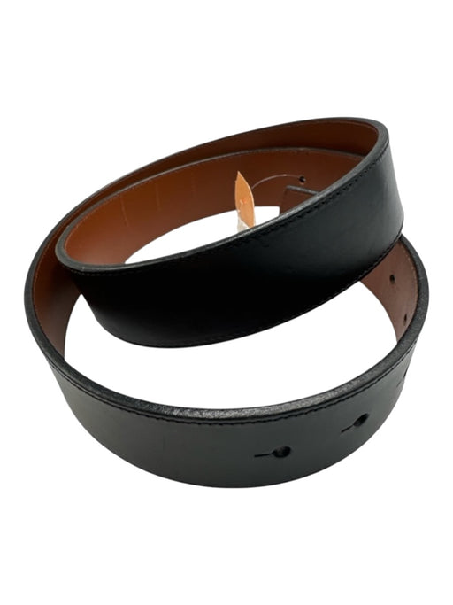 No Brand Black & Brown Leather Reversible no buckle Belts Black & Brown / M