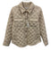 J Society Size Medium Beige Polyester Long Sleeve Quilted Pockets Jacket Beige / Medium