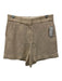 J Crew Size 6/4 Beige Linen Blend Cuffed One Button Flap Pockets Short Set Beige / 6/4