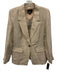 J Crew Size 6/4 Beige Linen Blend Cuffed One Button Flap Pockets Short Set Beige / 6/4