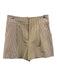 Veronica Beard Size 6/4 Beige & White Cotton Blend High Rise Short Set Beige & White / 6/4