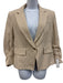 Veronica Beard Size 6/4 Beige & White Cotton Blend High Rise Short Set Beige & White / 6/4