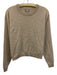 J Crew Size Medium Taupe Gray Cashmere Long Sleeve Knit Ribbed Sweater Taupe Gray / Medium