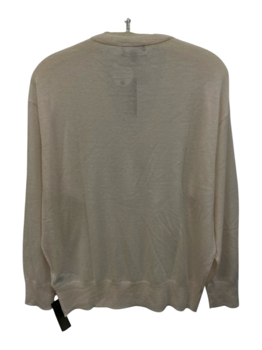 J Crew Size Small Light Pink Cashmere Long Sleeve V Neck Knit Ribbed Sweater Light Pink / Small