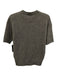 Theory Size Small Gray Cashmere Short Sleeve Knit Ribbed Sweater Gray / Small