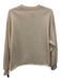 XiRENA Size Medium Light Beige Cotton Blend Long Sleeve Raw Hem Sweater Light Beige / Medium