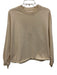 XiRENA Size Medium Light Beige Cotton Blend Long Sleeve Raw Hem Sweater Light Beige / Medium