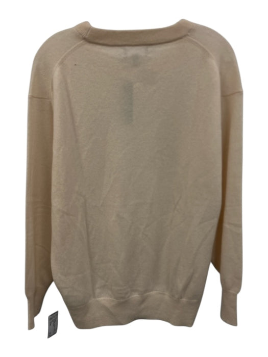 J Crew Size Small Light Beige Cashmere Long Sleeve Knit Ribbed Sweater Light Beige / Small