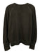 AMO Size Large Dark Gray Cotton Long Sleeve Striped Sweater Dark Gray / Large