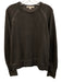 AMO Size Large Dark Gray Cotton Long Sleeve Striped Sweater Dark Gray / Large