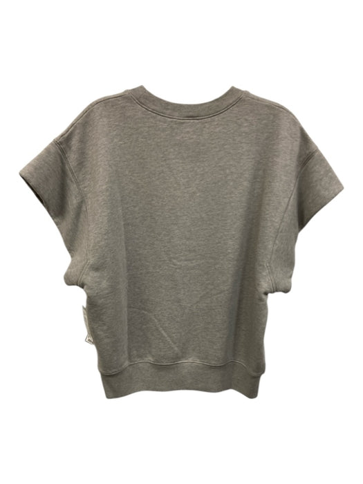 Frame Size Large Light Gray Cotton Cap Sleeve Heathered Oversize Muscle Sweater Light Gray / Large