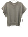 Frame Size Large Light Gray Cotton Cap Sleeve Heathered Oversize Muscle Sweater Light Gray / Large