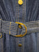 Zimmermann Size 2 Dark Wash Cotton Denim Short Sleeve Cargo Snap button Dress Dark Wash / 2
