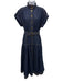 Zimmermann Size 2 Dark Wash Cotton Denim Short Sleeve Cargo Snap button Dress Dark Wash / 2
