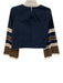 Tuckernuck Size M/L Navy, White, Brown Cotton Long Wide Sleeve eyelet Skirt Set Navy, White, Brown / M/L