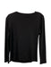 M.M. Lafleur Size Medium Black Viscose Blend Long Sleeve Boat Neck Top Black / Medium