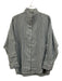 AYR Size Small Gray & White Cotton Long Sleeve Striped Button Front Top Gray & White / Small
