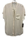 Vince Size Small Cream White Silk Short Sleeve Button Front Sheer Top Cream White / Small