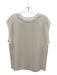 Vince Size Small White Silk Sleeveless Knit Detail Top White / Small
