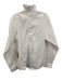 KMJ Size Medium White Cotton Blend Long Sleeve Ruffle Neckline Button Front Top White / Medium