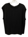 Vince Size Small Black Silk Sleeveless Knit Detail Top Black / Small