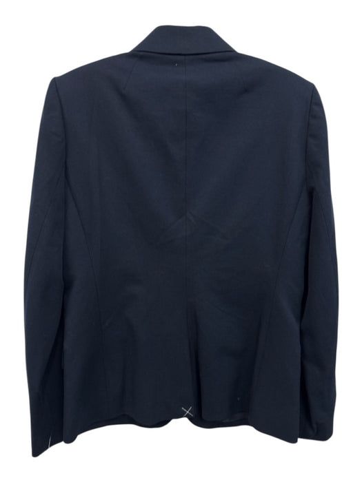 J Crew Size 6 Navy Blue Cotton Blend Long Sleeve Two Button Flap Pockets Jacket Navy Blue / 6