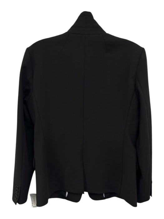 J Crew Size 6 Black Polyester Blend Long Sleeve One Button Flap Pockets Jacket Black / 6