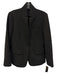J Crew Size 6 Black Polyester Blend Long Sleeve One Button Flap Pockets Jacket Black / 6