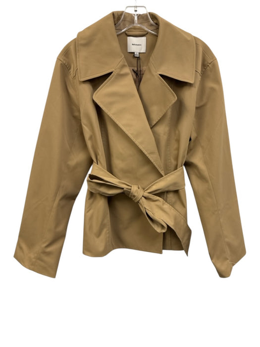 Reformation Size Small Khaki Polyester Long Sleeve Double Breast Lapel Jacket Khaki / Small