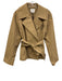 Reformation Size Small Khaki Polyester Long Sleeve Double Breast Lapel Jacket Khaki / Small