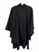 Bleusalt Size One Size Black Modal Blend Hood Poncho Sweater Black / One Size