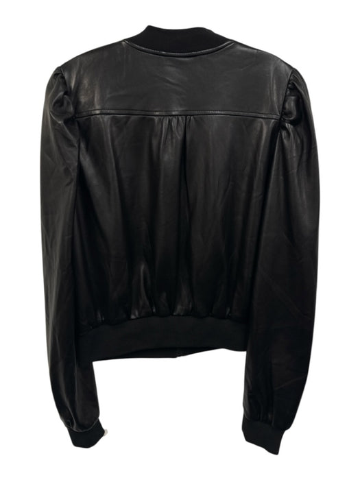 Tart Collections Size Medium Black Polyurethane Faux Leather Zip Front Jacket Black / Medium
