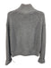 White + Warren Size Medium Gray Nylon Blend Long Sleeve Waffle Knit Sweater Gray / Medium