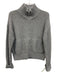 White + Warren Size Medium Gray Nylon Blend Long Sleeve Waffle Knit Sweater Gray / Medium