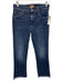Mother Size 27 Dark Wash Cotton Denim High Rise Distressed Whiskering Jeans Dark Wash / 27