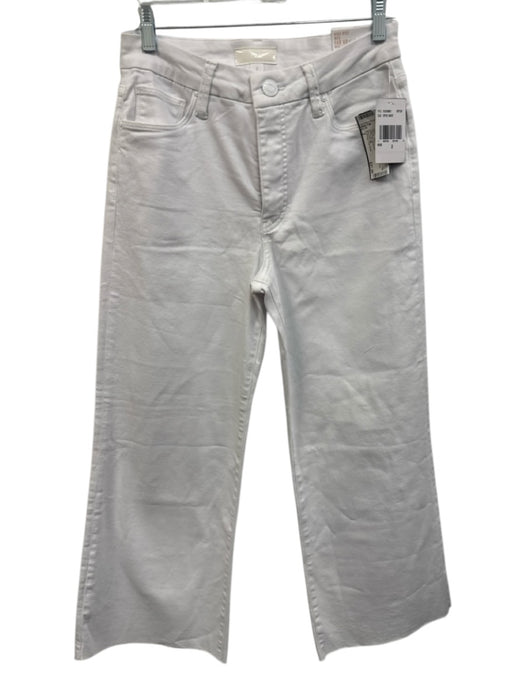 Kut From The Kloth Size 2 White Cotton Blend High Rise Wide Leg Jeans White / 2